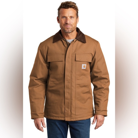 NWT Carhartt C003 Loose Fit Firm Duck Insulated Traditional Coat, Brown, 2XL - Picture 1 of 14